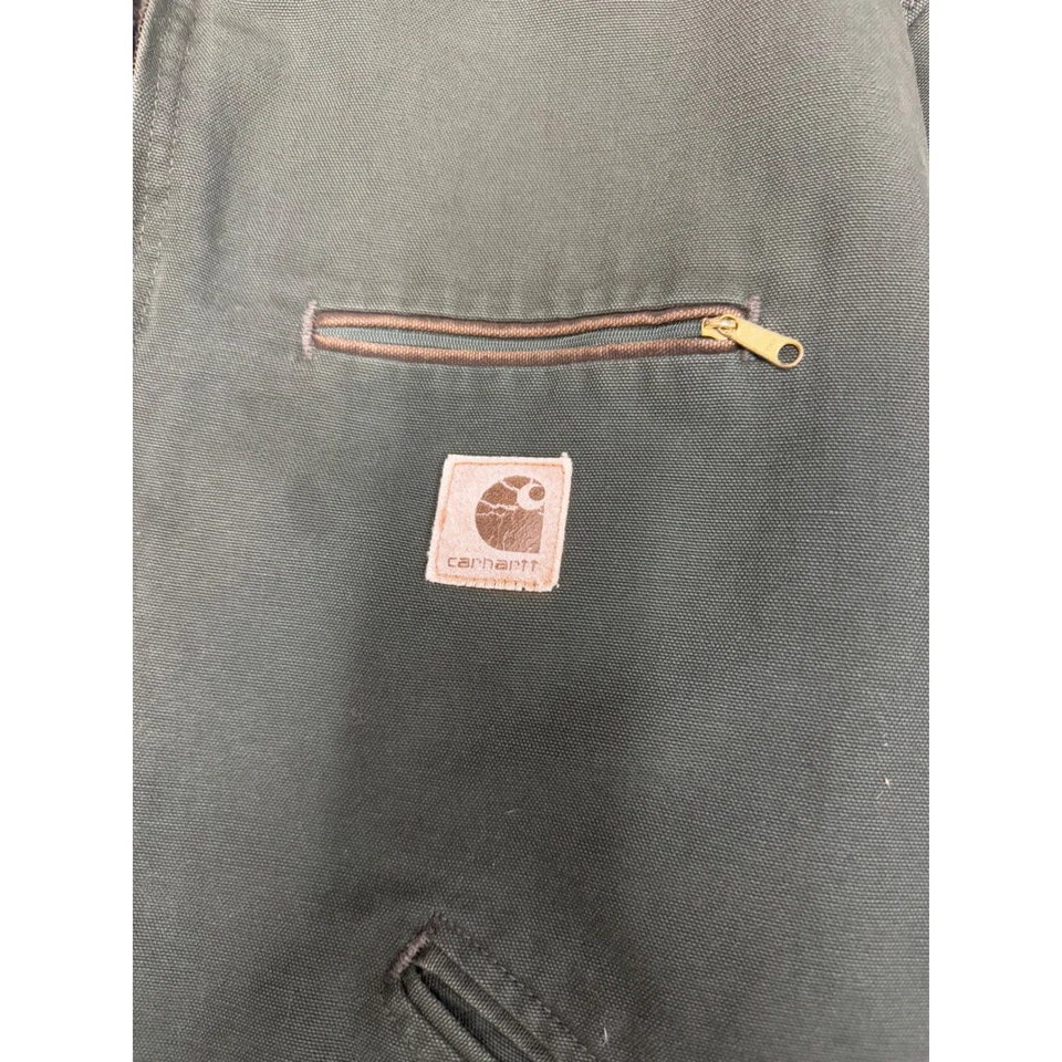 Carhartt Mens JB0866 Jacket Lined Canvas Trucker Style Size XL Graphic Print - Image 3 of 4