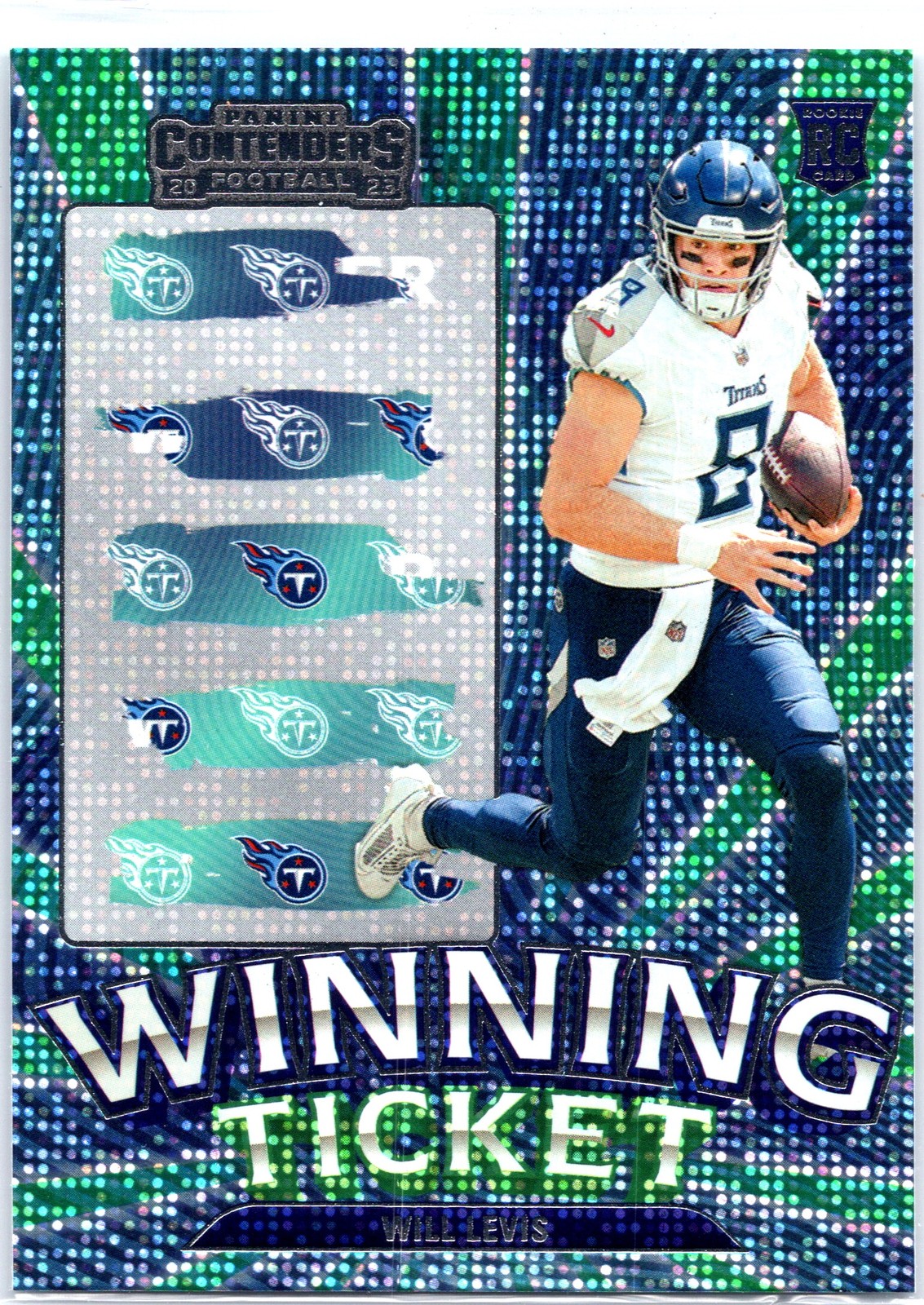 Will Levis 2023 Panini Contenders #20 Winning Ticket Silver Tennessee Titans