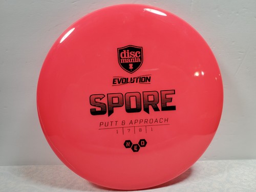 Discmania Evolution Neo Spore 161 Gramm Lightweight Pink Disc Golf