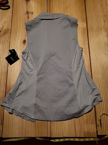 Alfani Womens Button-Down Sleeveless Button-Down Top, Size 8P NWT Grey Summer - Picture 8 of 9