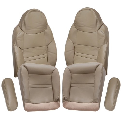 Front Bottom &Top Leather Seat Cover For Ford Excursion Limited XLT 2000-01 Part - Picture 2 of 23