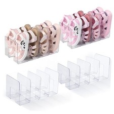 4PACK Clear Acrylic Kids Shoe Rack for Closet Organizers and Storage, 4pcs