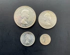 1963 Canada 80% Silver Coins From Mint Set, Dollar, 50, 25 10 Cents, No Reserve
