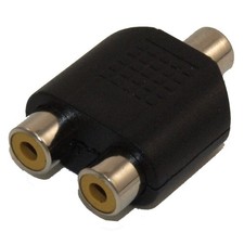 RCA Video Audio Splitter Adapter RCA Female to 2 RCA Female