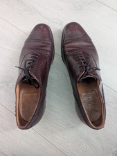 Church's Leather Burgundy Shoes Smart Custom Grade Size 11 Diplomat Resoled