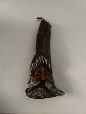1978 Man In The Tree Wizard Hat Carved Candle Vintage Wood N' Wax 6.5" Tall NOS