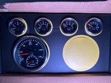Motor Meter Racing W Pro Series 5 Gauge Set W 2 In 1 Speedometer Black Unused