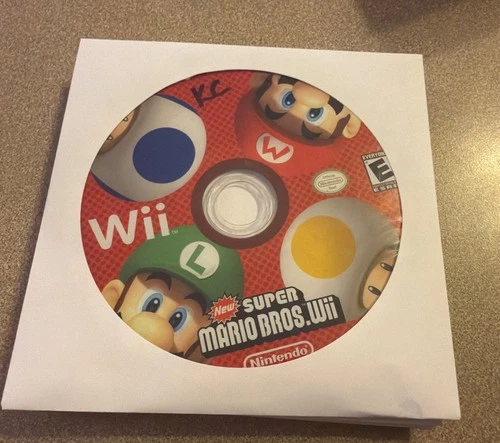 New Super Mario Bros. Wii (Nintendo Wii, 2009) - Clean Disc Only