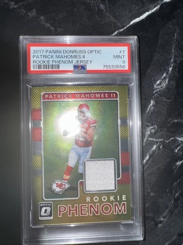 2017 Panini Donruss Optic Patrick Mahomes II #7 Rookie Phenom Jersey Psa 9