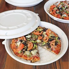 World Centric PRL-FB-12-LF Fiber 12" Pizza Tray Lid - 200 / CS