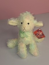 RARE Russ LouLou Easter Lamb Sheep Rainbow Pastel Tie Dye Stuffed Plush 7" W/tag
