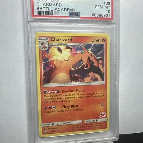 Pokemon PSA 10 GEM MT Charizard 3/70 Battle Academy #39 Stamped 2020 S#2776