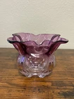 VTG STEUBEN Amethyst & Clear Crystal GROTESQUE Bowl 5"H MARKED