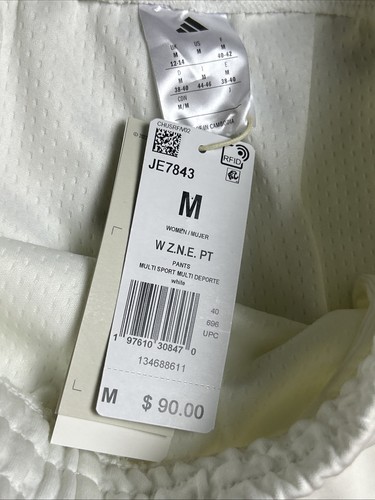 Adidas Z.N.E. Primeknit White Jogger Pants Women’s Training Sportswear Size M - Picture 4 of 11