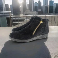 BeautiFeel Brie 1097 Women's Ankle Boots US 10 Womens Double Zip Black Booties