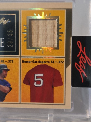 2025 Seasons in the Sun Helton Garciaparra Dual Game Used Jersey Bat Relic 29/35 - Foto 2 di 8