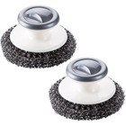 2Pcs Stainless Steel Wool Scrubber with Handle, Dish Scrubber Cleaning Suppli.