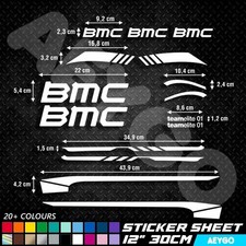 Adesivo decalcomania vinile BMC foglio telaio bici bicicletta MTB mod MX