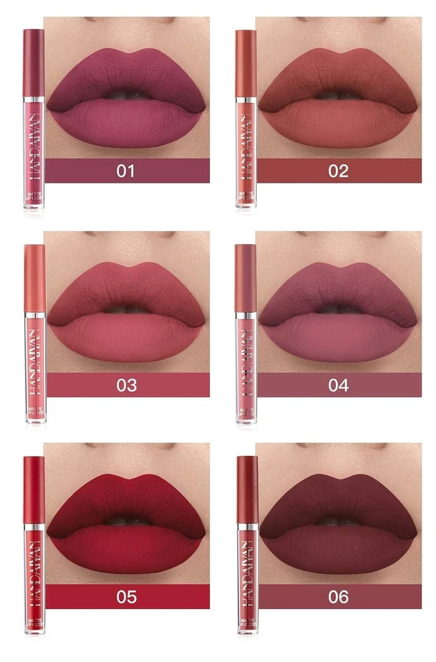 Essential Matte Lipstick Collection - 6 Waterproof Shades for Every Occasion - Image 4 of 4