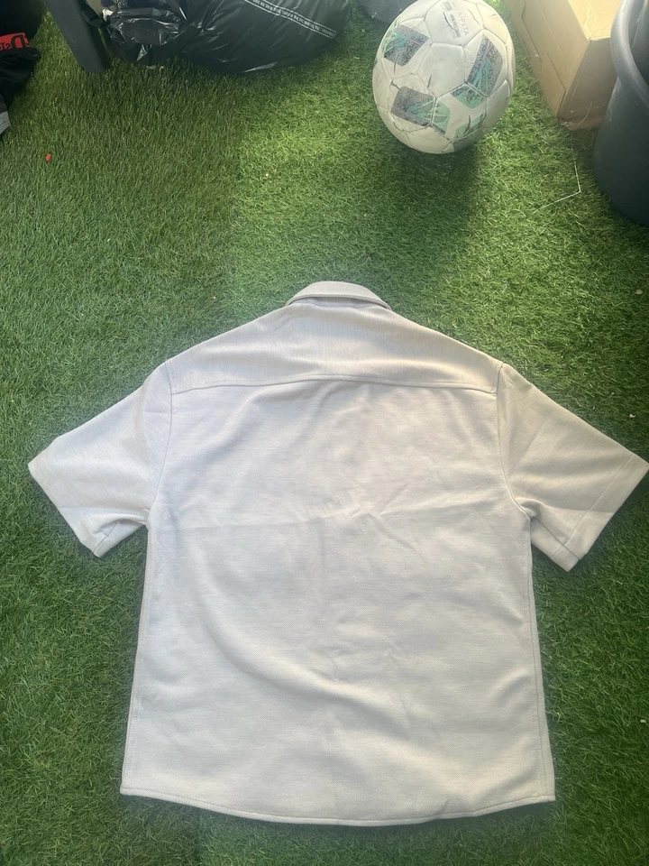 Zara chemise homme S beige manches courtes poches col classique bouton - Photo 2/4