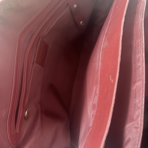 Franklin Covey Leather Bag Red multi Pockets Expandable Briefcase Laptop Office - Bild 7 von 14