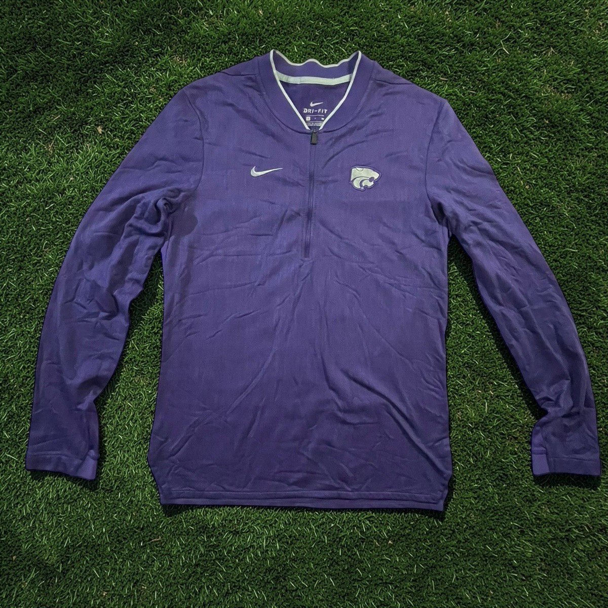 Nike Men's Small K-State Wildcats Dri-FIT Training Quarter-Zip LS