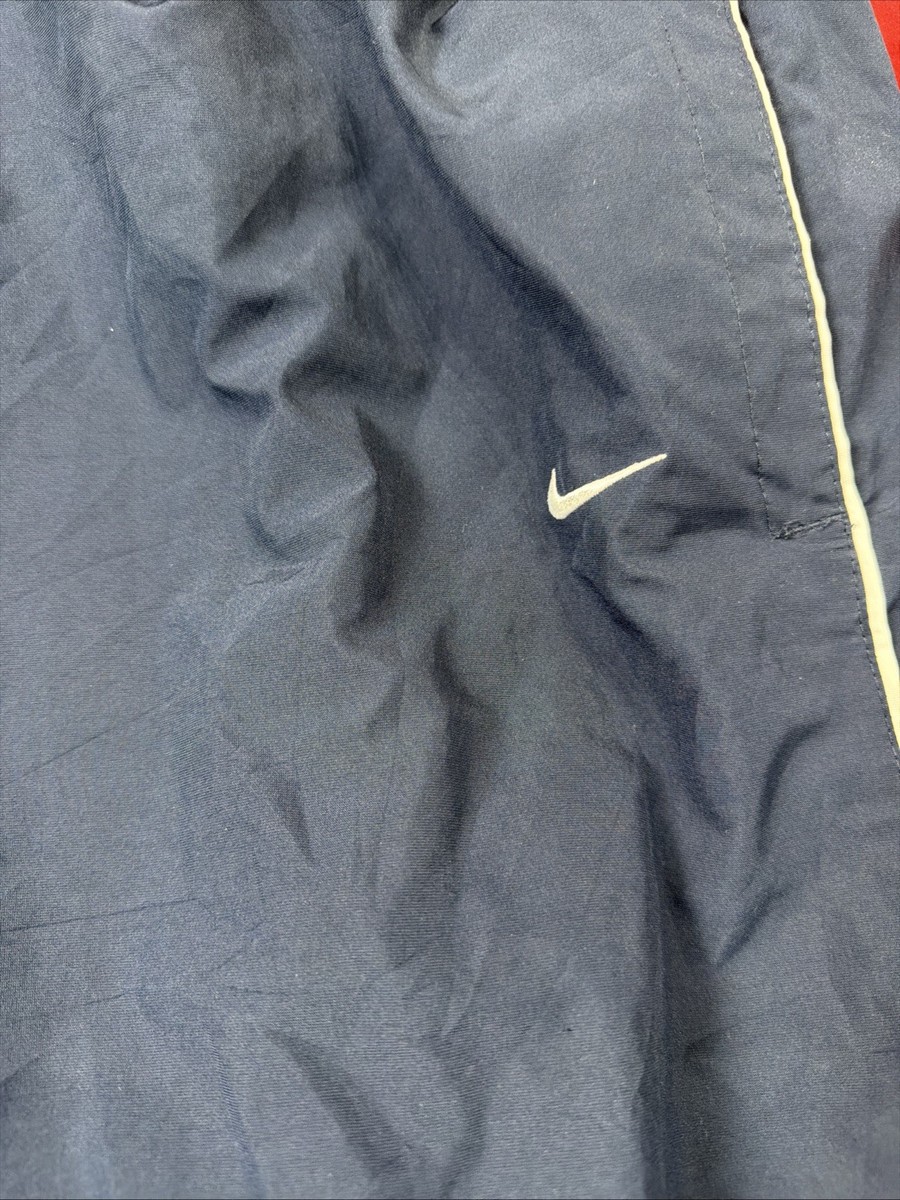 Nike Track Pants Mens 2XL Navy Blue Windbreaker y2k baggy wide leg