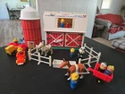 Vintage Fisher Price Little People Family Farm Playset Silo Moo Barn & Animals