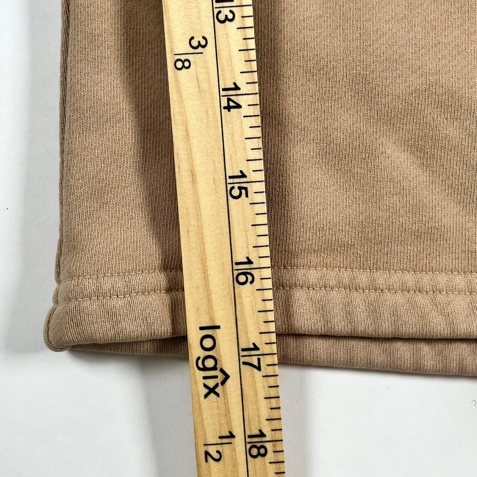 Rhude Logo Sweat Short Size Small Sand Embroidered Accent NWT