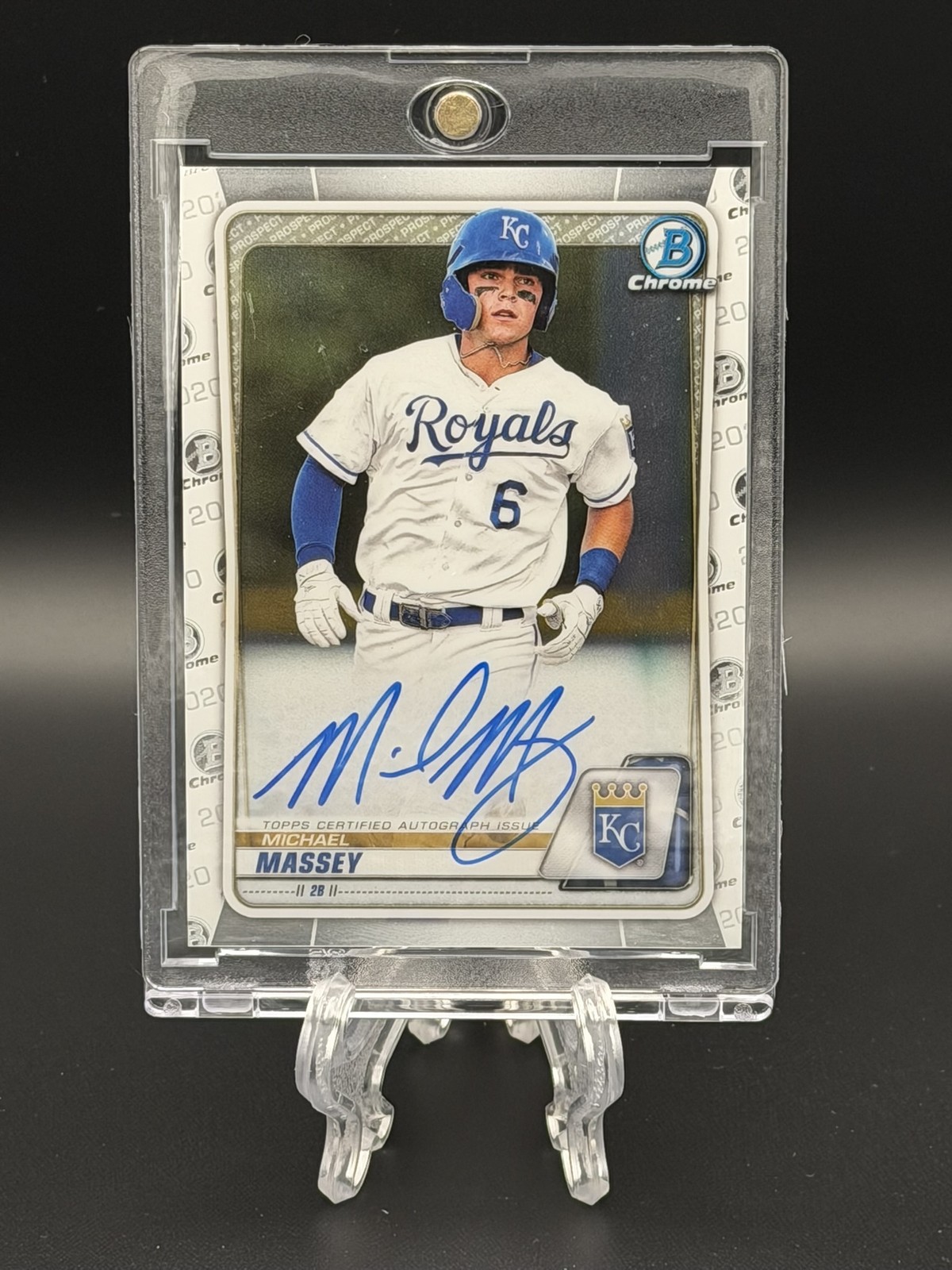 2020 Bowman Chrome Prospects Autograph - Michael Massey, #CPA-MM, Rookie, Auto