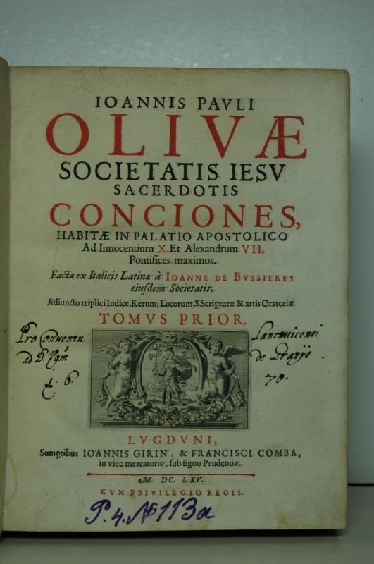 Conciones, Abitanti Nel Palazzo Apostolico Di Innocenzo X E Alessandro VII.