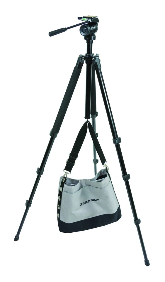 Celestron TrailSeeker Fluid Pan Aluminum Tripod for Camera Scopes Binoculars - Image 2 of 3