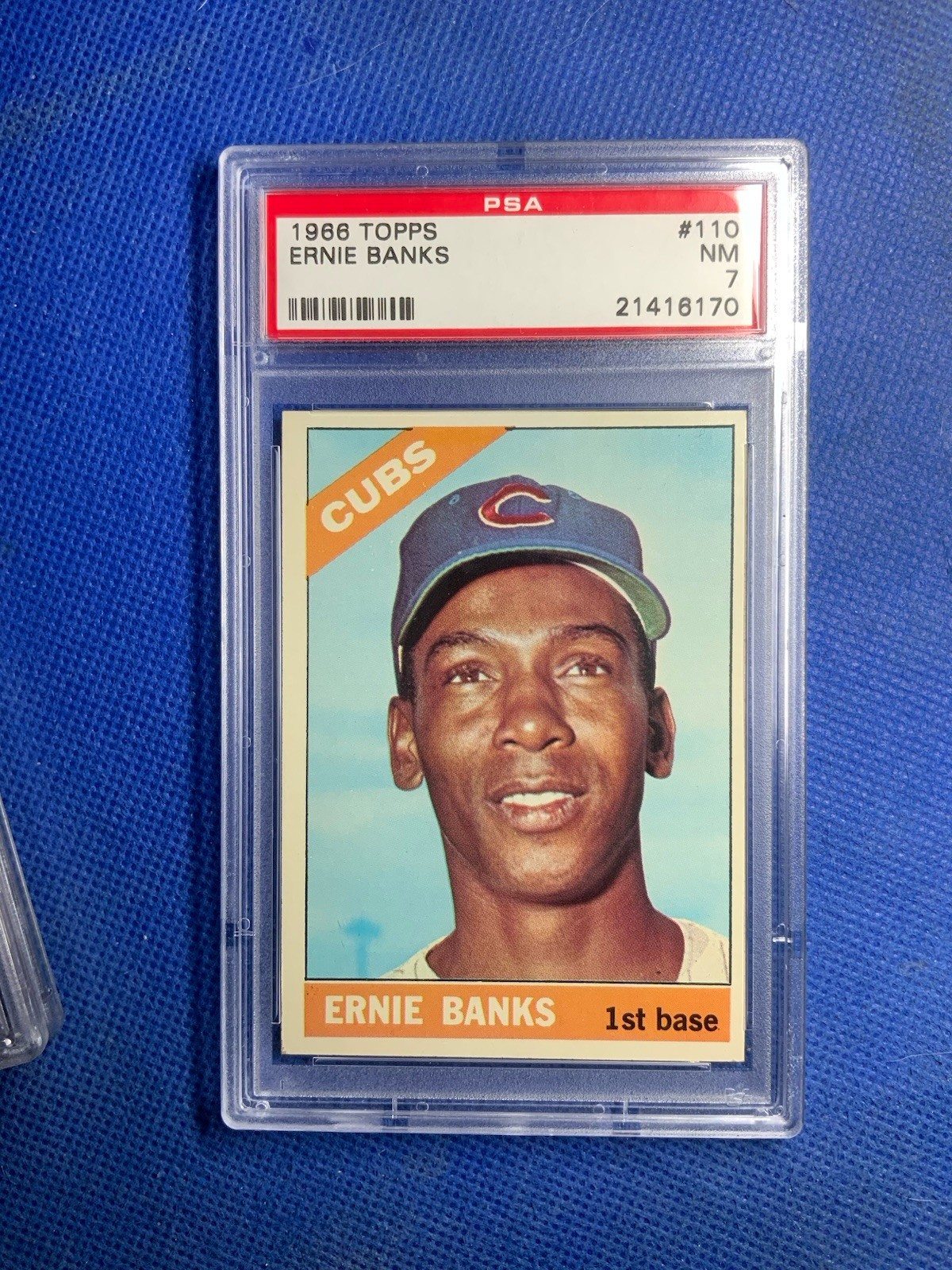 1966 Topps Baseball #110 Ernie Banks Chicago Cubs PSA 7 NM Trading Card