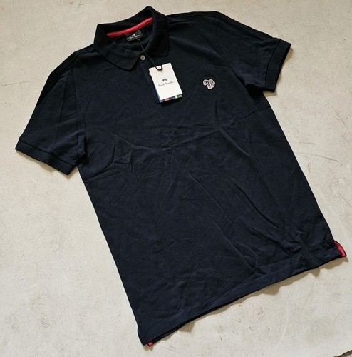 PAUL SMITH Polo Zebra Uomo M Slim Fit Blu Navy Cotone Organico - Foto 10 di 10