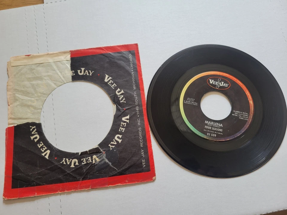 4 FOUR SEASONS & FRANKIE VALLI - Candy Girl / Marlena 1963 DOO WOP Vee-Jay Foto 2 de 2