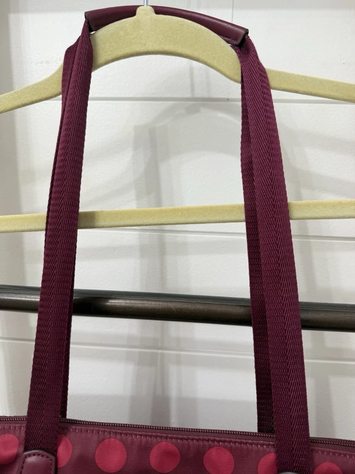 Bolso de mano Kate Spade a lunares rosa granate Foto 3 de 4