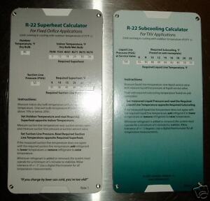 R22 Superheat Slide Chart