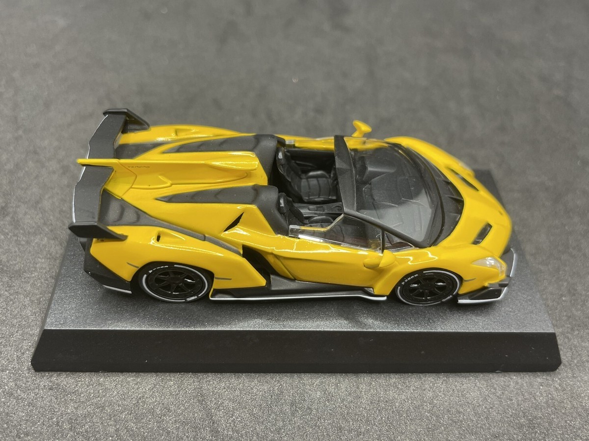ミニカー Kyosho 1/64 Lamborghini Veneno Kyosho 1/64 LAMBORGHINI VENENO ROADSTER YELLOW diecast car