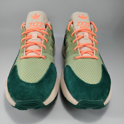 Adidas Mens ZX 22 Boost Ecru Tint Core Green Shoes Magic Lime