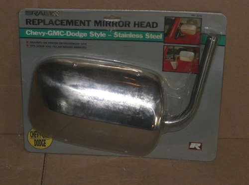 1980's Chevy GMC Dodge Door Pillar Style Stainless Steel Replacement Mirror Head
