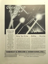 Norman E. Miller & Assoc Industrial Development Engineers Vintage Print Ad 1942