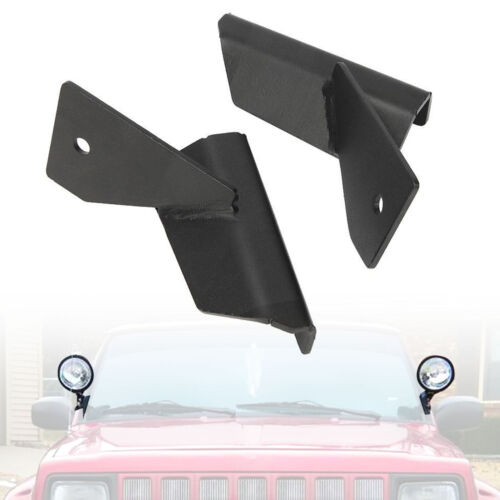 Lower Windshield 4"inch LED Light Mounting Bracket For Jeep Cherokee XJ 84-01 - Foto 2 di 12