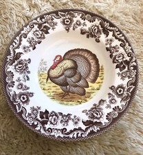 BRAND NWT SPODE WOODLAND TURKEY SOUP PLATE, ENGLAND