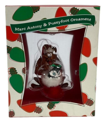 Warner Brothers Store Ornament Marc Anthony & Pussyfoot in box RARE