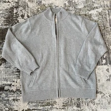 L.L. Bean Men’s Full Zip Sweater Jacket Grey Size XL 258292 EUC