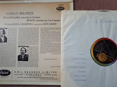 CAPITOL P 8518 NATHAN MILSTEIN MENDELSSOHN BRUCH LEON BARZIN | eBay
