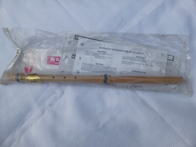 Hawaiian Petroglyph Flute With Song Sheet And Learning Instructions Bamboo Vtg