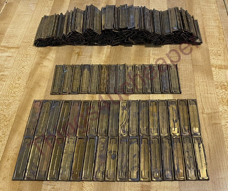 Clean Turkish Brass Stripper Clips WW2 8mm German Mauser Rifle K98 98K ...