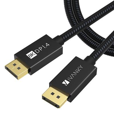 10FT DisplayPort 1.4 Cable 8K DP to DP 8K@60Hz 4K@144Hz 32.4Gbps HDR PC