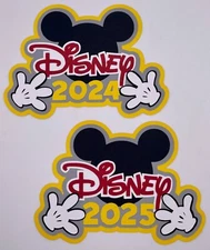 Disney 2024 or 2025 Handmade Paper Piecing Scrapbook Embellishment Die Cuts